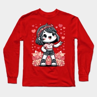 Loveable Galentines Girl Long Sleeve T-Shirt